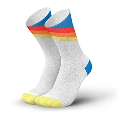 Image de INCYLENCE Running Chaussettes de Course, Bleu/Rouge/Jaune, 35 38 Mixte