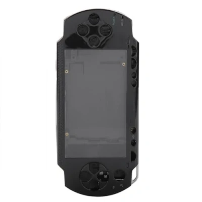 Image de Housse de boîtier complète pour PSP 1000, Ensemble Coques Anti Chute Remplacement avec kit Boutons Console Jeu 1000 (Noir)