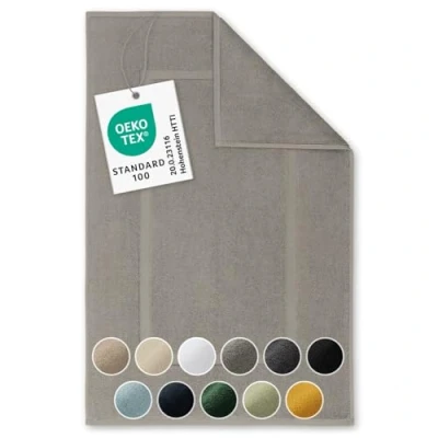 Image de Blumtal Tapis De Salle Bain 51x79 cm Lot 1 Bleu Foncé Douche Absorbant Et Doux 100% Coton Certifié Oeko Tex