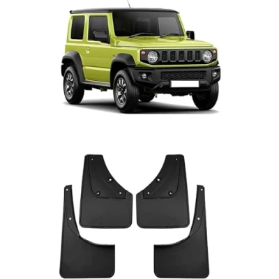 Image de 4 Pièces Voiture Bavettes pour Suzuki Jimny 2019 2024, Avant Arrière Roue Protection Anti Éclaboussures Garde Boue Accessoires