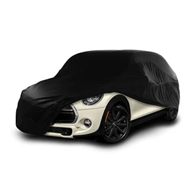 Image de Cosmos Housse de Voiture d&#039;intérieur compatible avec les principales Voitures Citadines, Tissu Élastique, Respirant et Anti Poussière, Doublure Douce, Ajustement Serré, Black