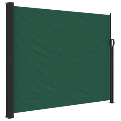 Image de VidaXL Auvent latéral rétractable vert foncé 160x500 cm, écran d’intimité de jardin, brise vue balcon, d&#039;extérieur, 4004440