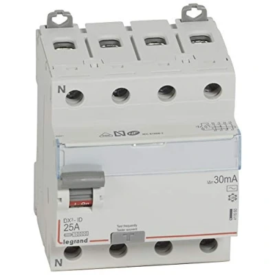 Image de Interrupteur différentiel 4P 400V 25A type AC 30mA 4 modules