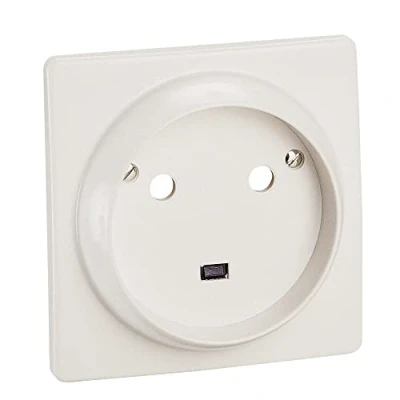 Image de LEGRAND Prise de Puissance 32A Murale avec Terre 2P+T Monobloc Plaque 100 x mm 2 Alvéoles Pose par Encastrement ou en Saillie Blanc