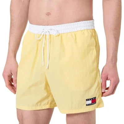 Image de Tommy Hilfiger Heritage Medium Drawstring Short de bain, Homme, Taille: Large, Citronella