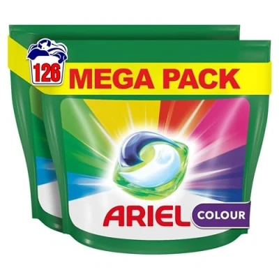 Image de Ariel capsules de détergent à lessive avec élimination des taches, utilisation d&#039;eau froide, 2,5 kg, Mountain Spring, 126 tout en un (lot 1)