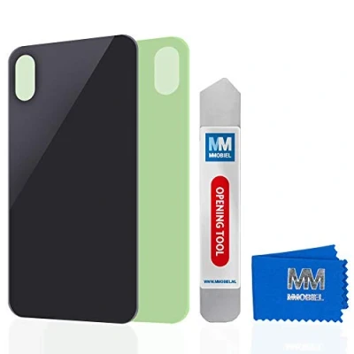 Image de MMOBIEL Plaque Arrière Verre Compatible iPhone XS Max 6.5 Pouces (Gris Sidéral) avec Kit d&#039;outils Inclus