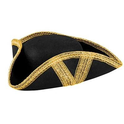 Image de Boland 04039 Chapeau de corsaire Royal Fortune, Noir, Taille unique