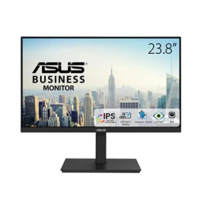 Image de ASUS VA24ECPSN Ecran PC 23,8&#039;&#039; FHD Docking avec RJ 45 + USB C 65W Dalle IPS 16:9 5ms 75Hz 1920x1080 300cd/m² Display Port HDMI 3X A Ajustement Hauteur et Pivot