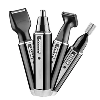 Image de Tondeuse électrique 4 en 1 pour poils de nez, barbe, sourcils et nez rechargeable par USB