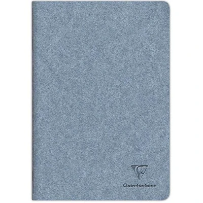 Image de Clairefontaine 83515C Un Cahier Piqué Cousu Fil couverture papier Jeans A4 21x29,7 cm 96 Pages Lignées Ivoire 90g Avec Rabat Collection Jeans&amp;Cocoa
