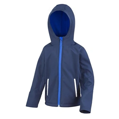 Image de Résultat pour Enfant R224j KT Core TX Performance Veste Softshell à Capuche, Enfant, R224J, Bleu Marine/Bleu Roi, Large/Size 9/10