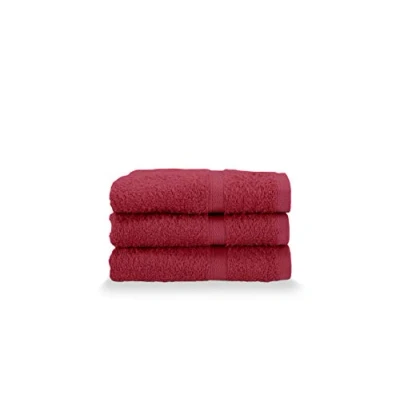 Image de Gabel Bordeaux Lot de 3 Serviettes en Coton Pur hydrophile 40 x 60 cm