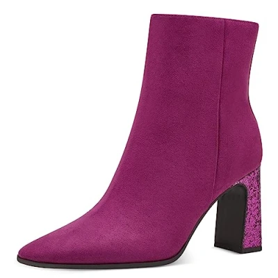Image de Marco Tozzi Bottines à talons hauts, Femme, Taille: 37, Grape comb Textile
