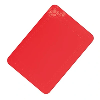 Image de Aidapt Set de Table antidérapant en Silicone résistant à la Chaleur Rouge 250 x 180 mm