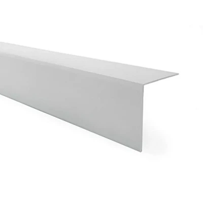 Image de QUEST Cornière PVC Rigide Autoadhésive Baguette d’Angle de Protection en Dur pour Mur et Rebord Profilé Coin, 20x10mm, 100cm, gris