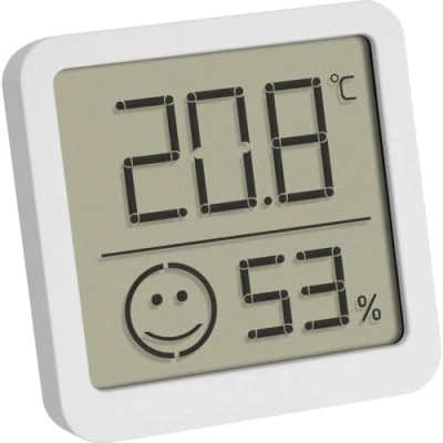 Image de TFA Dostmann Mini thermo hygromètre numérique, 30.5053.02, température et humidité intérieures, petit maniable, à poser ou suspendre, blanc