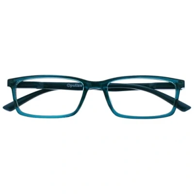 Image de OPULIZE See Lunettes de Lecture Anti Lumière Bleue Monture Étroite Charnières à Ressort Améliore le Sommeil Jeux Ordinateur Turquoise Transparentes Hommes Femmes B9 Q+1.50