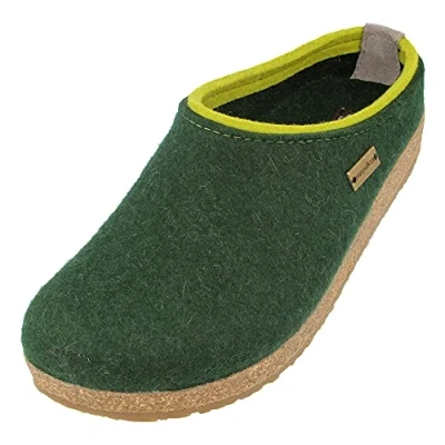 Image de HAFLINGER Chaussons pour Femmes Grizzly Kris 711056, Pointure:38 EU, La Couleur:Vert