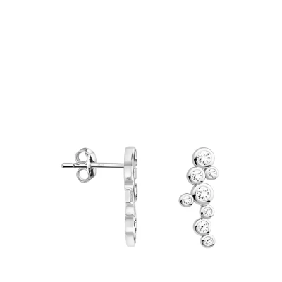 Image de SOFIA MILANI Boucles d&#039;Oreilles pour Femme en Argent 925 avec Pierre de Zircon Clou d&#039;Oreille Forme Cercle E0617
