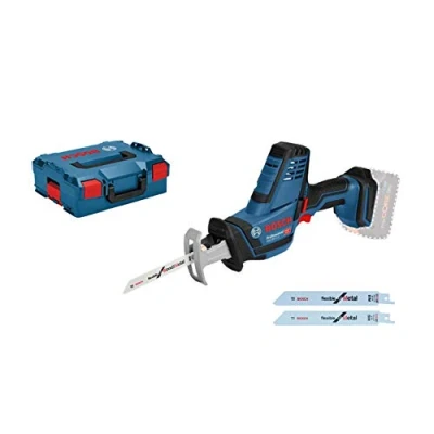 Image de Bosch Professional 18V System scie sabre sans fil GSA 18 V LI C (version Compact, 3 lames de sabre, batterie ni chargeur, dans L BOXX)