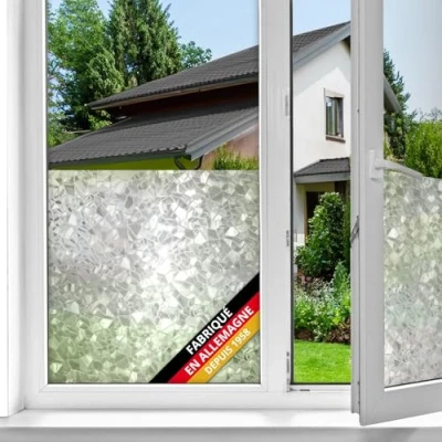 Image de d c fix film fenêtre anti regard électrostatique Crachat 45 cm x 1,5 m opaque adhésif et décoratif brise vue cache occultant pour vitre, vitrage, douche