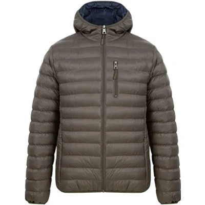 Image de Vizzini Quilted Puffer Jacket with Hood in Khaki Tokyo Laundry L