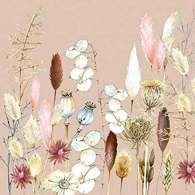 Image de Servietten Blumen Lot de 20 serviettes table Mélange d&#039;herbes Fleurs Printemps Été Décoration 33 x cm