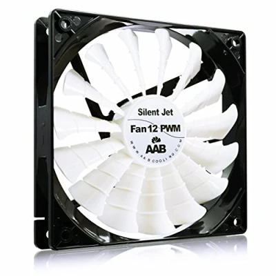 Image de AABCOOLING Silent Jet Fan 12 PWM 120mm Ventilateur pour Boîtier PC, CPU Processeur Silencieux et Efficace avec 4 Pads Anti Vibrations, 12V, Ventilation PC 12cm, Ventilo 8,9 20,9 DB(A) 170 m3/h