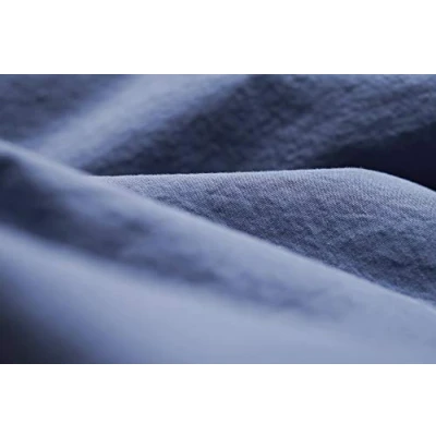 Image de L1NK STUDIO Housse de Couette uni lit 200 cm (290X260cm) 100% Coton (Percale Fils) Blueberry