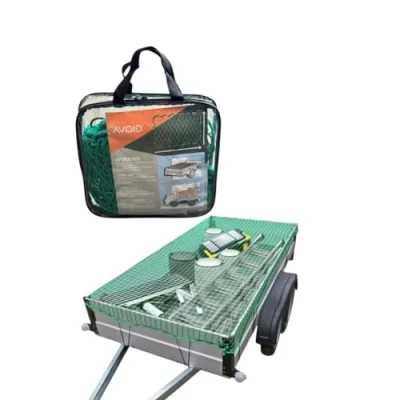 Image de AVOID Filet pour remorque à Bagages d&#039;arrimage Optimal de Couverture Extensible Coffre et Voiture sécurité conteneur Vert (200x300 cm)