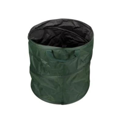 Image de Perel Sac à déchets de jardin, pliable, 85 l, poignées, vert foncé/noir, imperméable