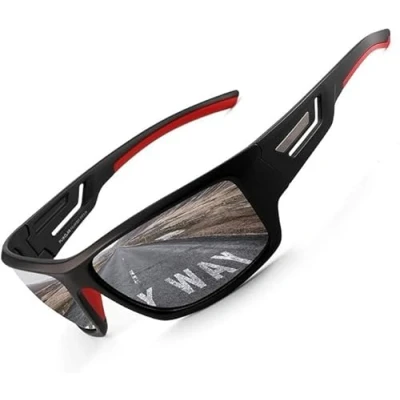 Image de PUKCLAR Lunettes de soleil Hommes Polarisées Léger TR90 Frame UV400 Spring Hinges Sunglasses