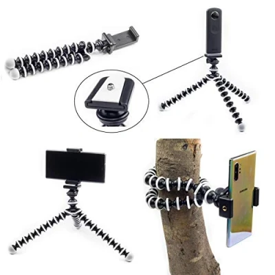 Image de Digicharge Octopus Style Trépied Support pour Téléphone Portable Flexible Ajustable Taille Universel Compatible avec iPhone Samsung Galaxy Edge Note Huawei HTC Sony Xperia Oneplus Google Pixel