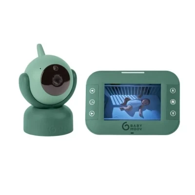 Image de Babymoov YOO Twist Babyphone Vidéo Caméra Motorisé 360, Ecran 3,5&#039;&#039;, Technologie Sleep, Talkie Walkie, Veilleuse, 8 Berceuses et Indicateur de température, Portée 300m