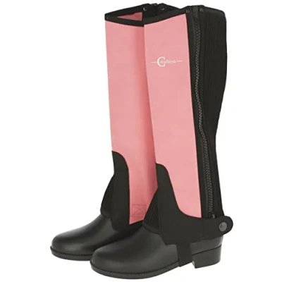 Image de Covalliero Mini Chaps Facile rmini Lilli Taille Enfant, Noir/Rose, 146