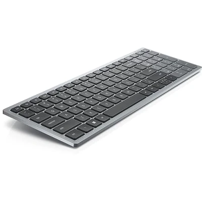 Image de Clavier sans fil DELL KB740 QWERTZ Allemand Gris, Noir RF + Bluetooth Autonomie de batterie 36 mois