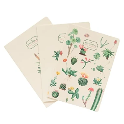 Image de Grupo Erik Lot de 3 Carnets Botanical Cacti Carnet Notes A5, Notebook, Voyage, Recettes, Journal Intime