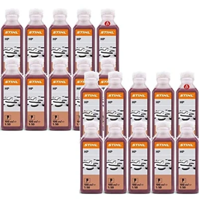 Image de Stihl 07813198401 Ensemble de 20 flacons d&#039;huile pour moteur 2 temps 100 ml