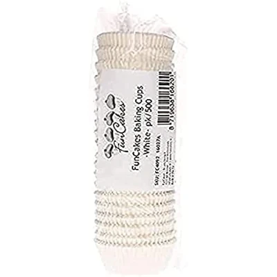Image de FunCakes Caissettes à cupcakes Blanches: Idéal pour tous les cupcakes, et plus encore, décoration de gâteaux, pk / 500