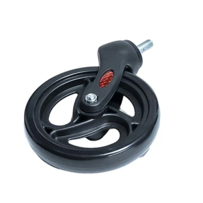 Image de Pièces de rechange pour fauteuil roulant, roue roulant avec fourche avant, solide fauteuils roulants, déambulateurs, déambulateurs