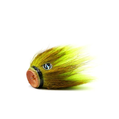 Image de VMC Mustache Shallow Leadfree Jighead Chartreuse (22g) Loodkoppen