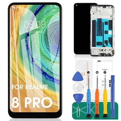 Image de INCELL Pour Realme 8 pro /7 Écran De Remplacement Oppo Reno5 Z LCD Affichage 4G Digitizer Reno4 SE Kits Réparation Avec Cadre (Noir, Sans Identification D&#039;empreintes