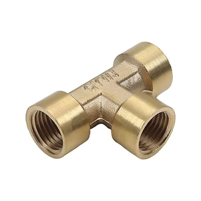 Image de MroMax Raccord de tuyau en T laiton 1/2&quot; filetage femelle forme T, MRO190906J 0113, 1/4 PT femelle, 1PCS
