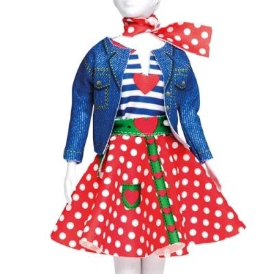 Image de Vervaco Kit Making Couture Outfit Lucy Polka Dots,multicolore,31 x 24 1 cm