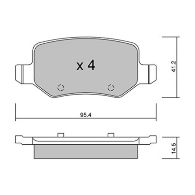 Image de Kit de plaquettes frein, frein à disque METELLI 22 0565 0