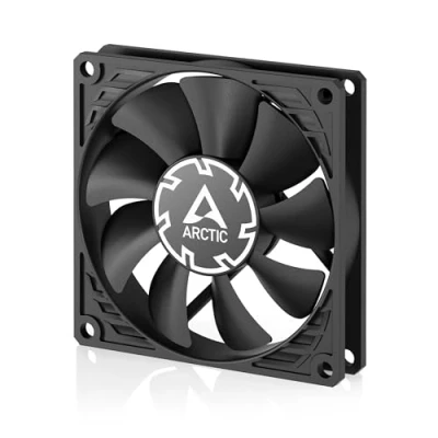 Image de ARCTIC P8 Slim PWM PST ventilateur de boîtier 80 mm, optimisé pour la pression statique, avec connexion (PWM Sharing Technology), DC, extra plat 15 mm Noir