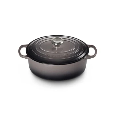 Image de Le Creuset Cocotte en Fonte Émaillée Signature avec Couvercle, 29 cm, Ovale, 4,7 L, 4,675 kg, Flint, 21178294442430