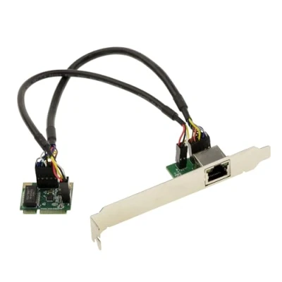 Image de KALEA INFORMATIQUE Carte contrôleur Mini PCI Express réseau 1 Port LAN GIGABIT ethernet avec Chipset Realtek RTL8111