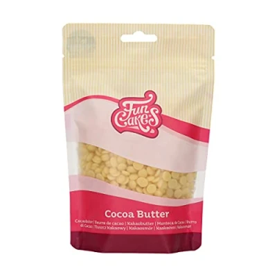 Image de FunCakes Beurre de Cacao Drops: 100% végétale, peuvent être utilisées lors la fabrication chocolats, dilue les déco melts fondus. 200 g.